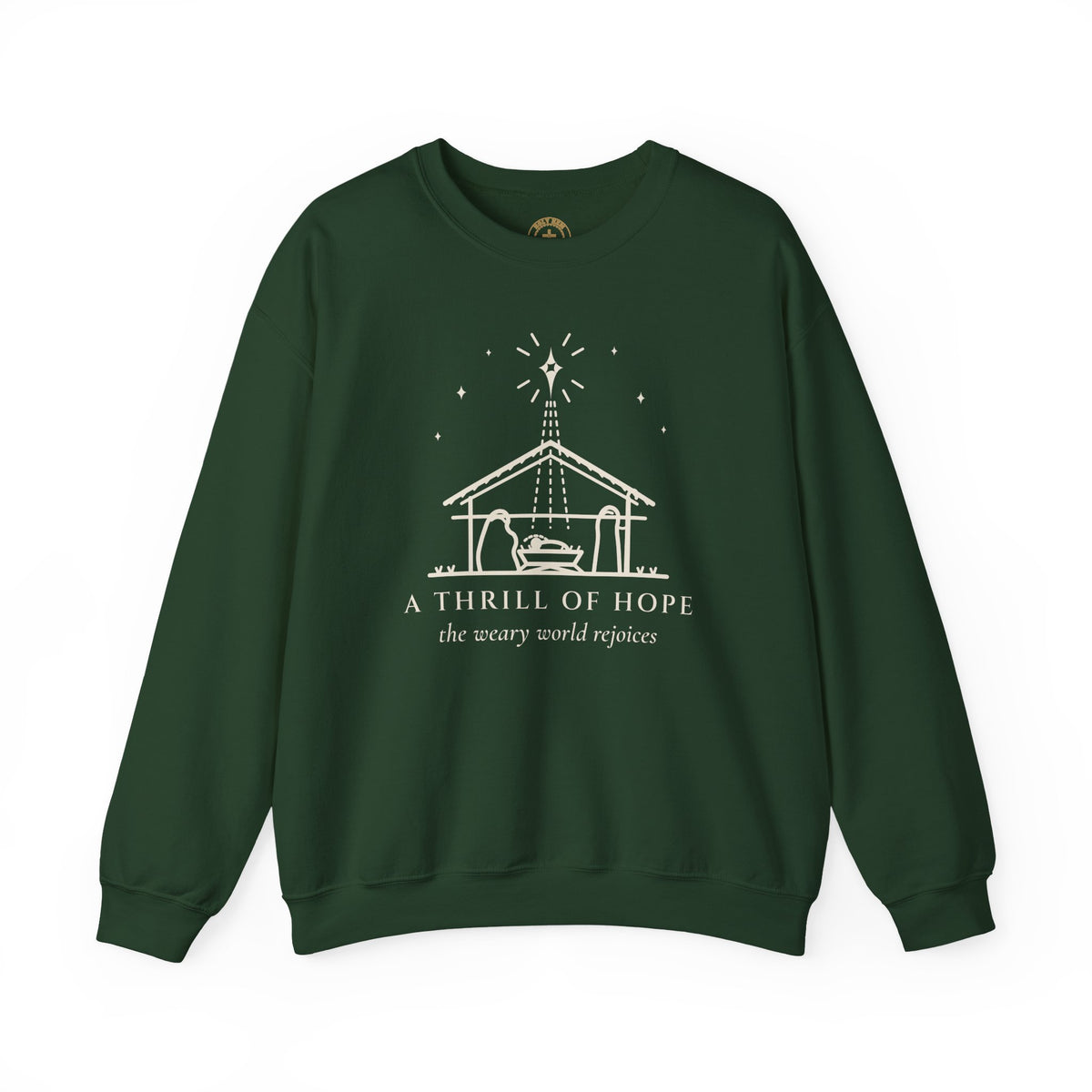 A Thrill of Hope Sweatshirt – Line Art Nativity Christmas Crewneck