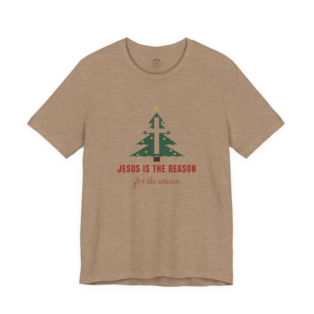Jesus Is the Reason T-Shirt – Christmas Tree Cross Christian Tee