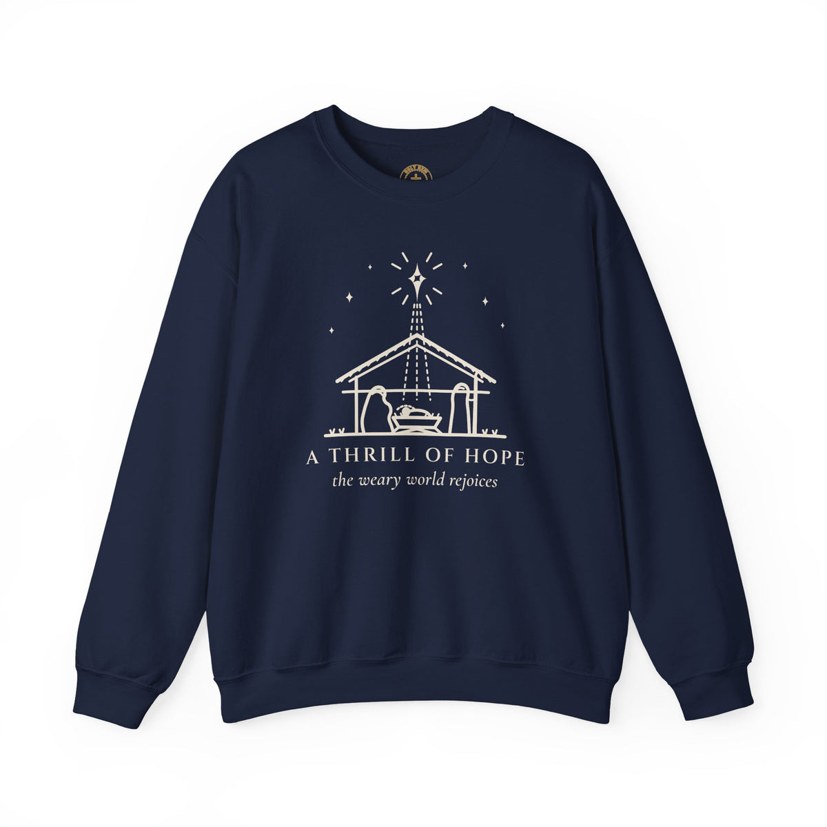 A Thrill of Hope Sweatshirt – Line Art Nativity Christmas Crewneck