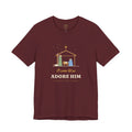 O Come Let Us Adore Him T-Shirt – Nativity Christmas Christian Tee