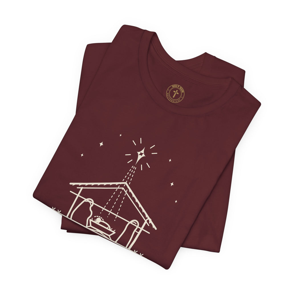 A Thrill of Hope T-Shirt – Line Art Nativity Christmas Tee