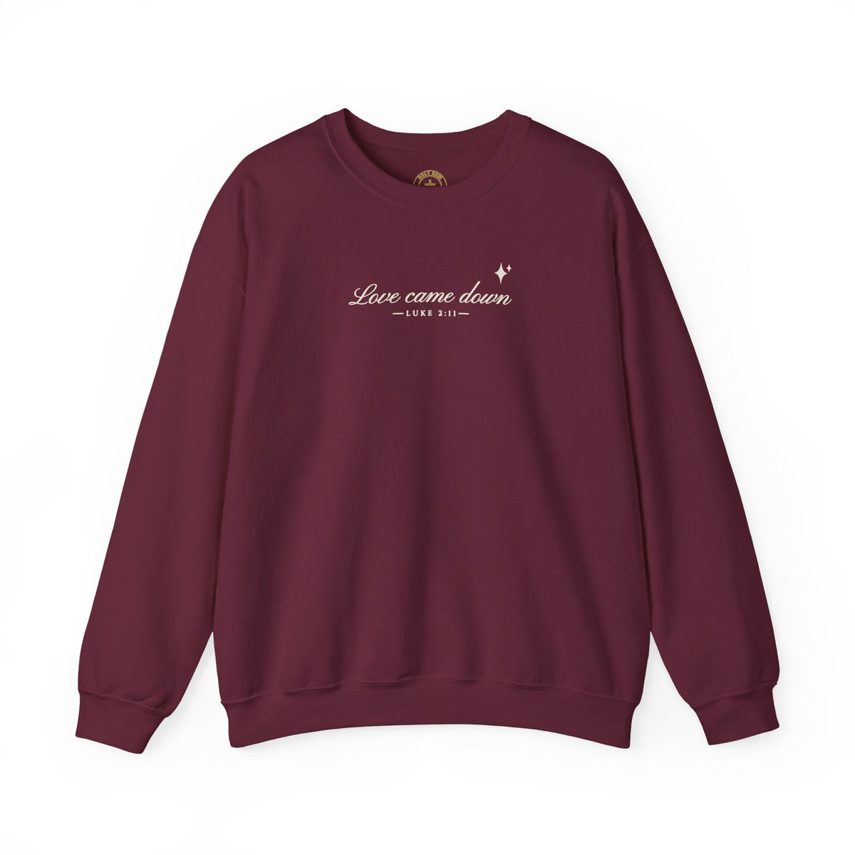 Love Came Down Sweatshirt – Minimal Luke 2:11 Christmas Crewneck