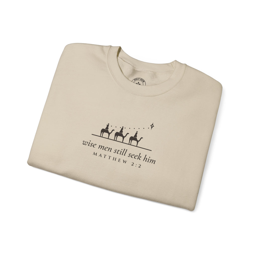 Wise Men Still Seek Him Sweatshirt – Minimal Three Wise Men Christmas Crewneck