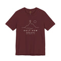 Holy Hem Mountain Cross T-Shirt – One Line Art Matthew 9:20 Christian Tee