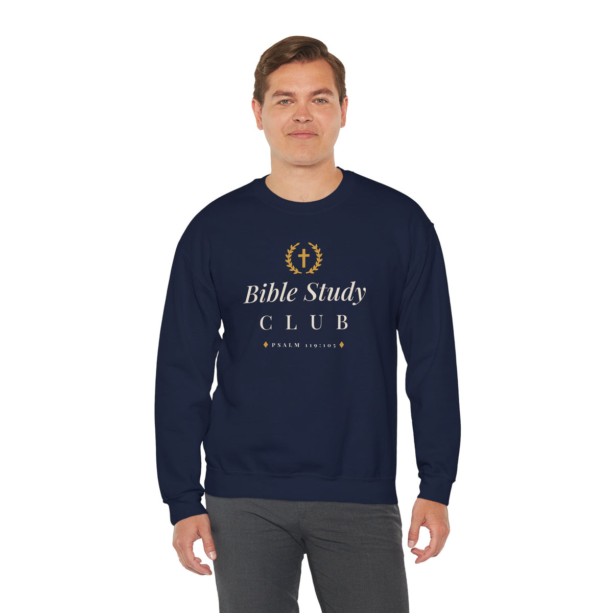 Bible Study Club Sweatshirt – Laurel Crest Psalm 119:105 Christian Crewneck