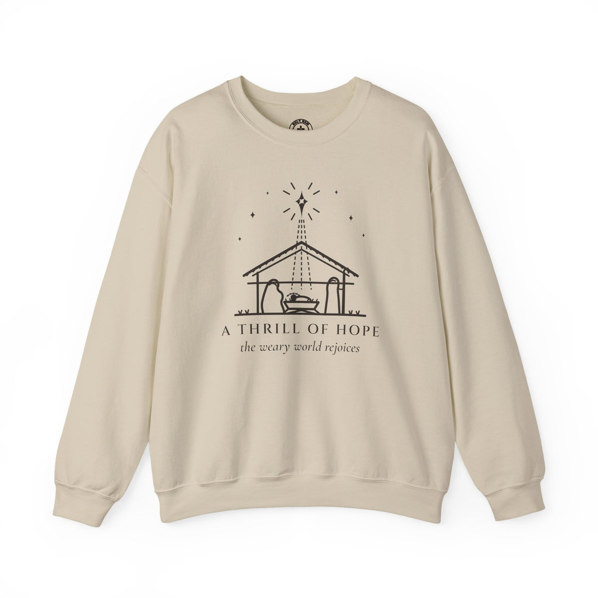 A Thrill of Hope Sweatshirt – Line Art Nativity Christmas Crewneck
