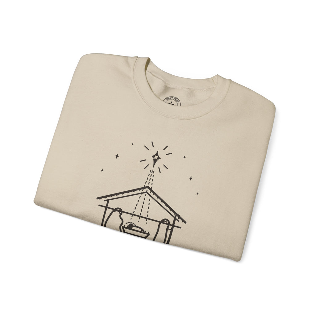 A Thrill of Hope Sweatshirt – Line Art Nativity Christmas Crewneck