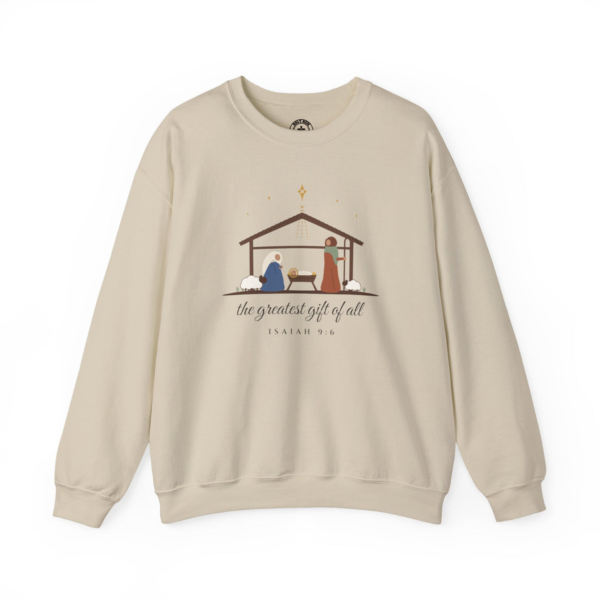 The Greatest Gift of All Sweatshirt – Nativity Scene Christmas Crewneck