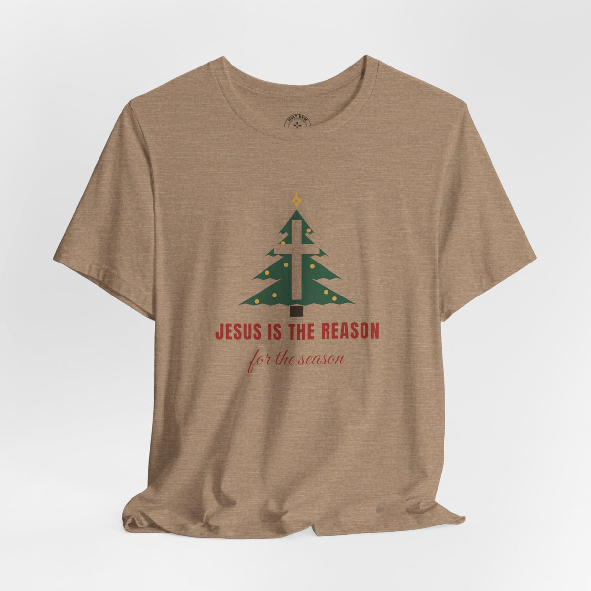 Jesus Is the Reason T-Shirt – Christmas Tree Cross Christian Tee