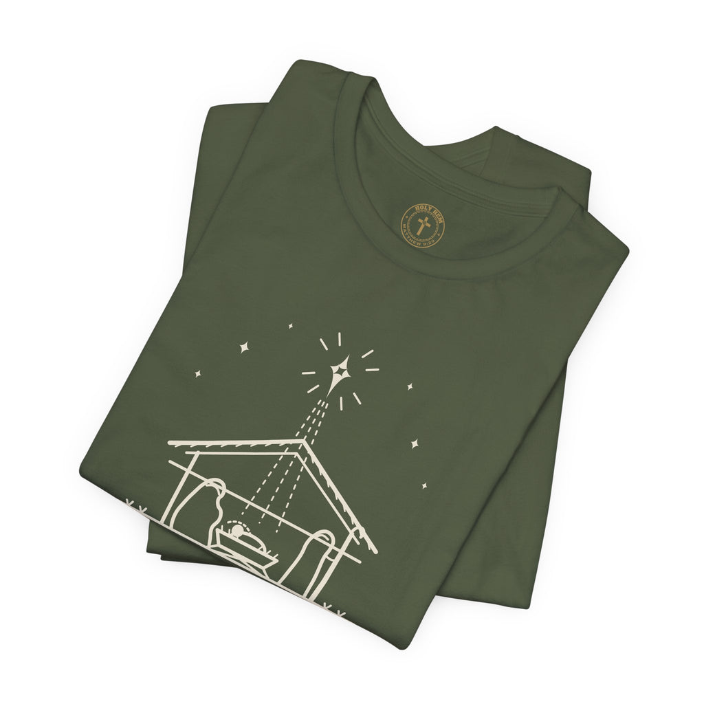 A Thrill of Hope T-Shirt – Line Art Nativity Christmas Tee