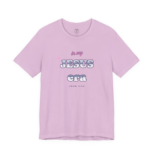 In My Jesus Era T-Shirt – Chrome Letters John 3:30 Christian Tee