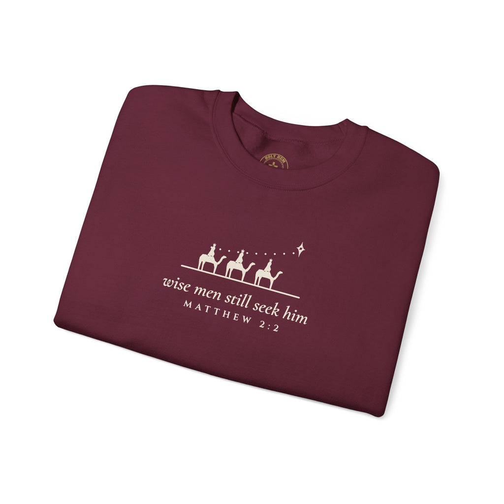 Wise Men Still Seek Him Sweatshirt – Minimal Three Wise Men Christmas Crewneck
