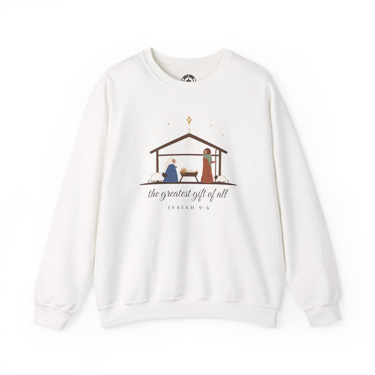 The Greatest Gift of All Sweatshirt – Nativity Scene Christmas Crewneck