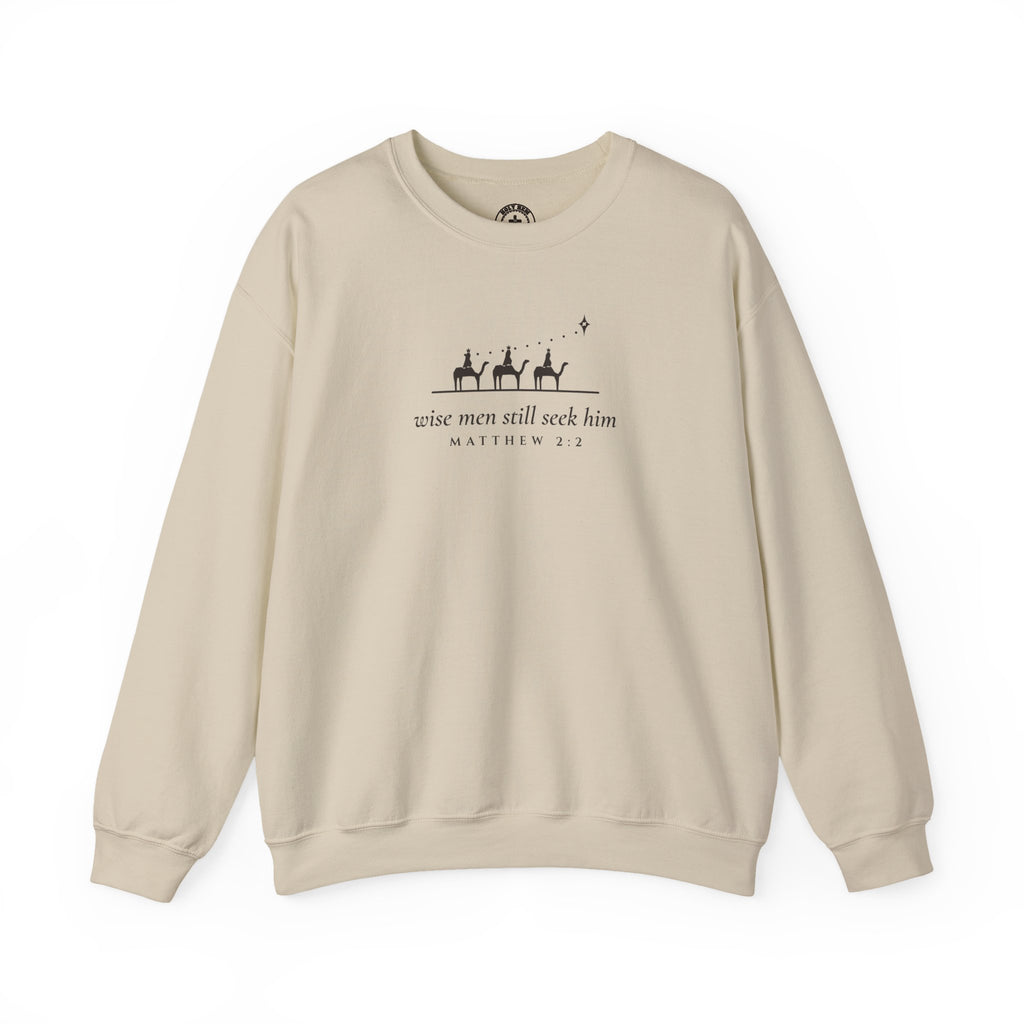 Wise Men Still Seek Him Sweatshirt – Minimal Three Wise Men Christmas Crewneck