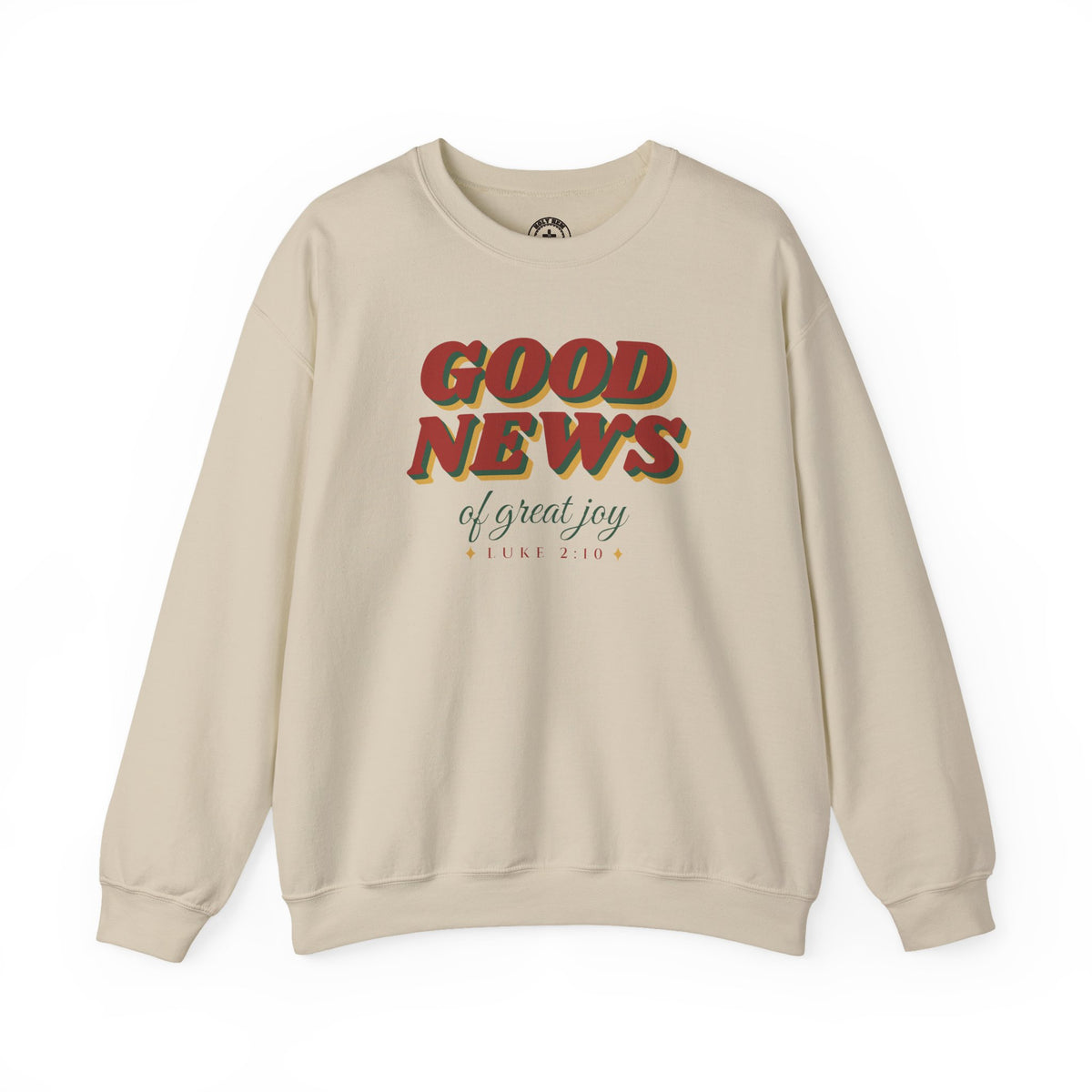 Good News of Great Joy Sweatshirt – Retro Luke 2:10 Christmas Crewneck
