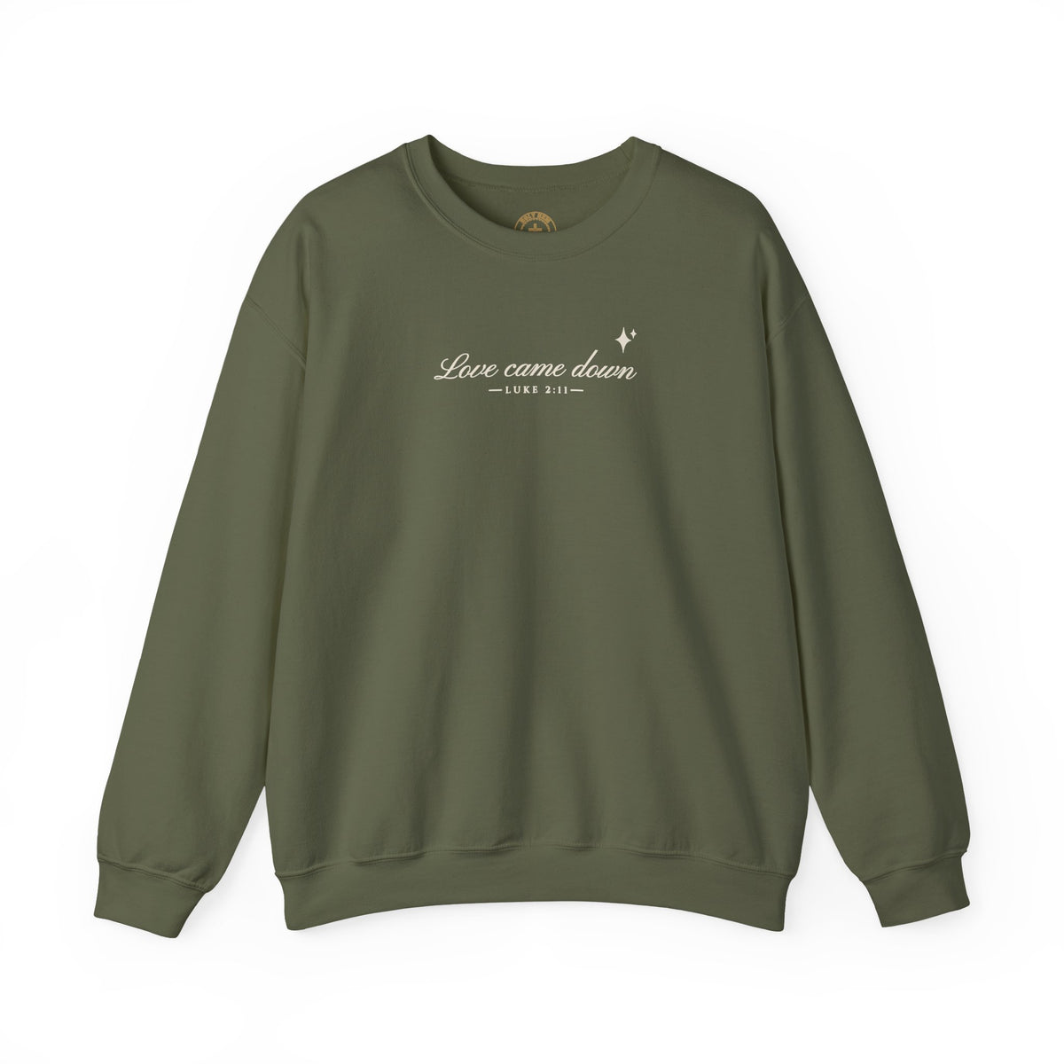 Love Came Down Sweatshirt – Minimal Luke 2:11 Christmas Crewneck