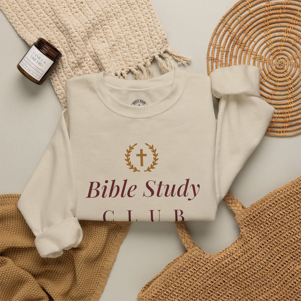 Bible Study Club Sweatshirt – Laurel Crest Psalm 119:105 Christian Crewneck