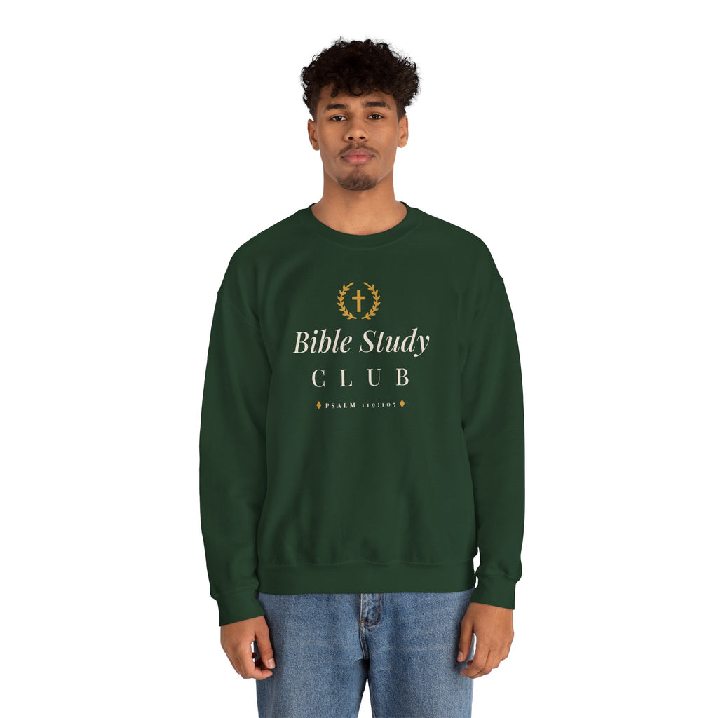 Bible Study Club Sweatshirt – Laurel Crest Psalm 119:105 Christian Crewneck