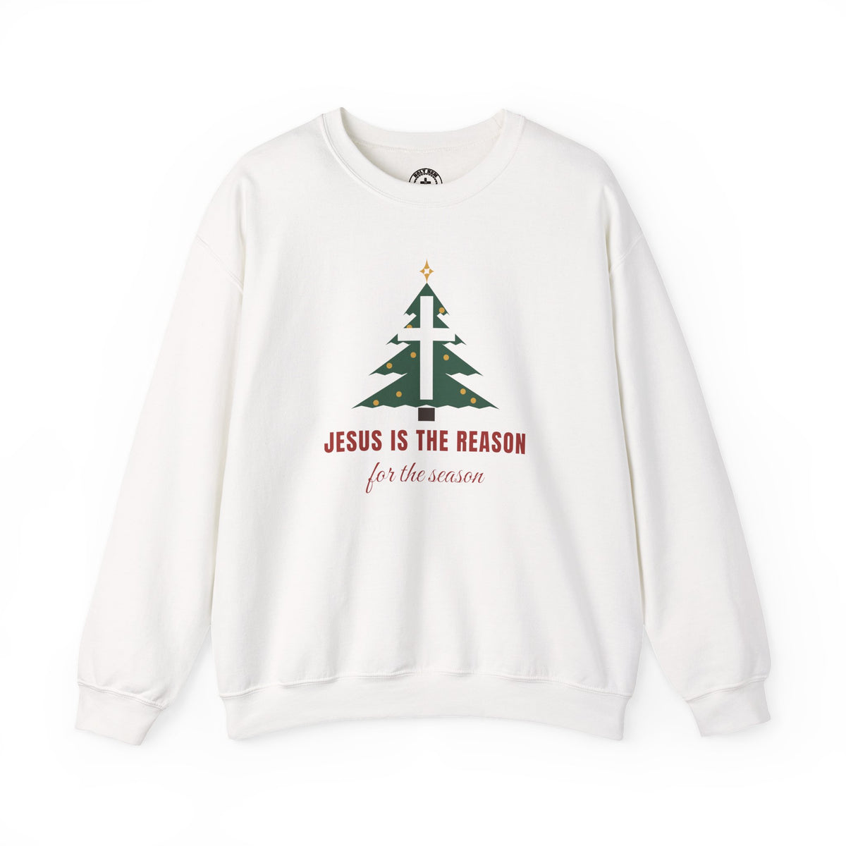 Jesus Is the Reason Sweatshirt – Christmas Tree Cross Christian Crewneck