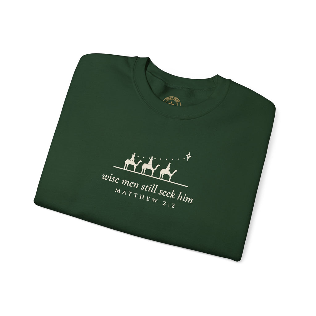 Wise Men Still Seek Him Sweatshirt – Minimal Three Wise Men Christmas Crewneck