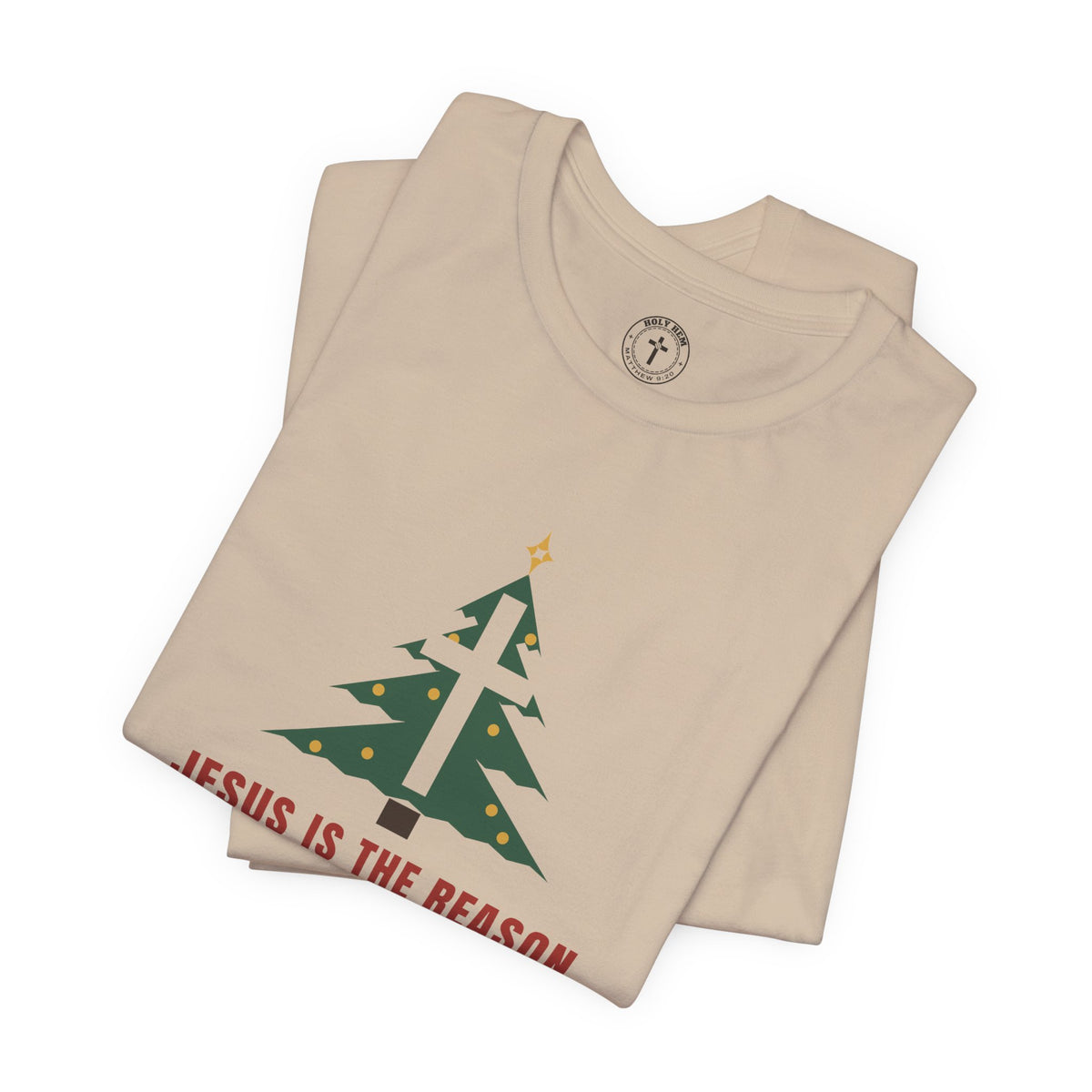 Jesus Is the Reason T-Shirt – Christmas Tree Cross Christian Tee