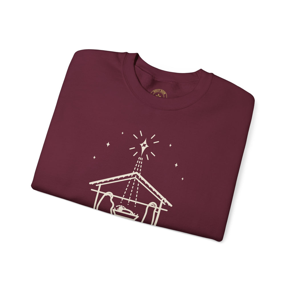 A Thrill of Hope Sweatshirt – Line Art Nativity Christmas Crewneck