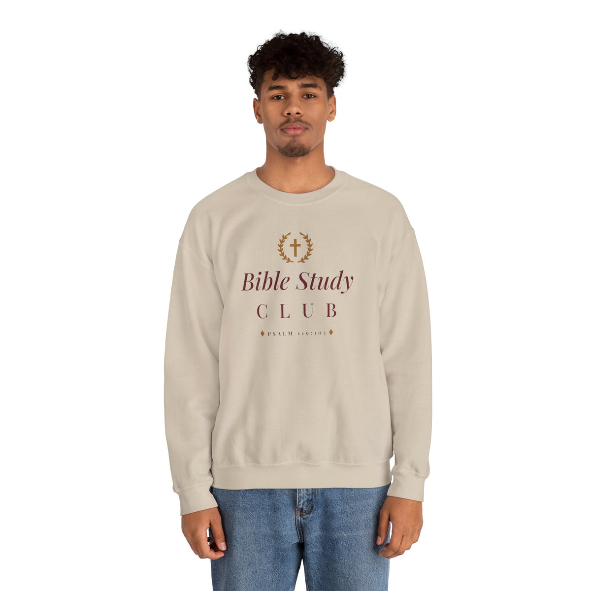 Bible Study Club Sweatshirt – Laurel Crest Psalm 119:105 Christian Crewneck
